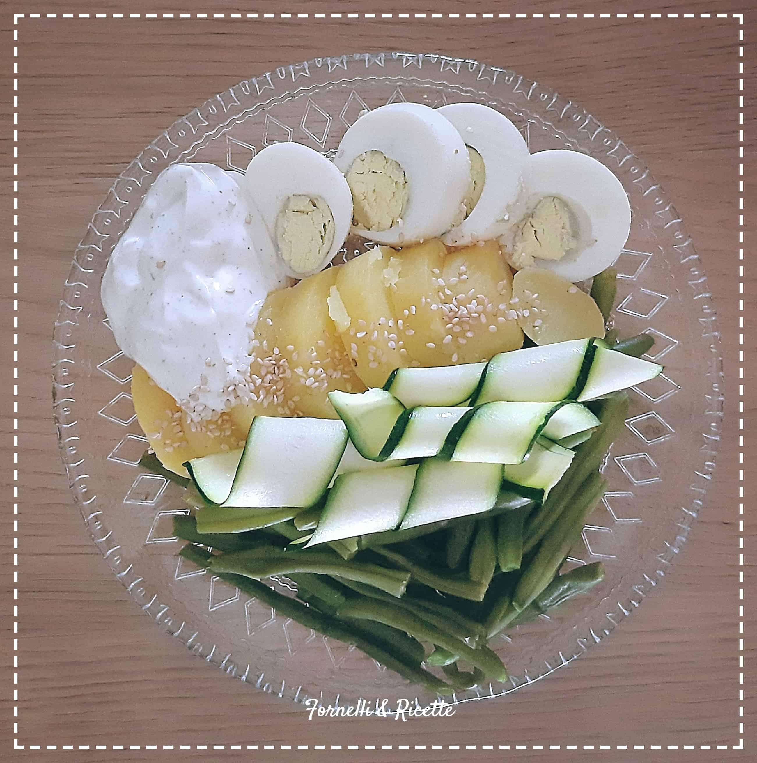 poke fagiolini uova patate