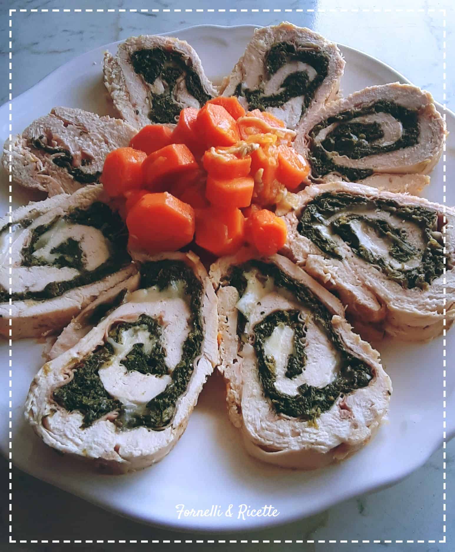 rotolo pollo spinaci